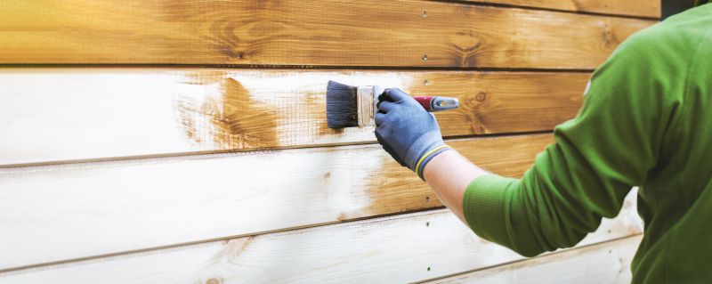 Wood Siding Being Applied